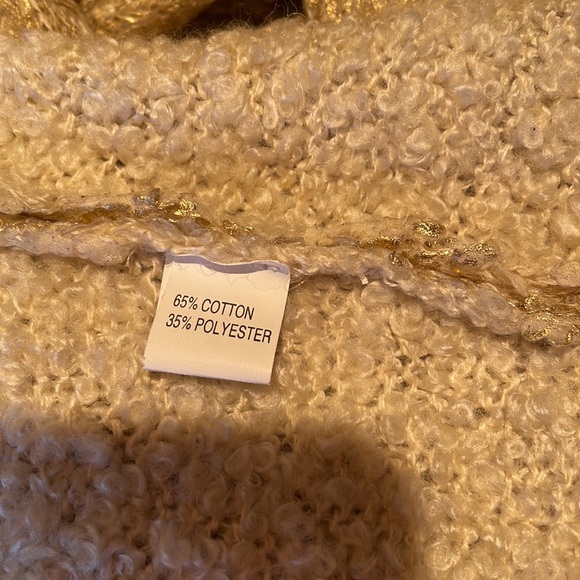 EYE DOLL Open front, metallic textured golden wheat colored jacket, S/M, EUC - Picture 9 of 11